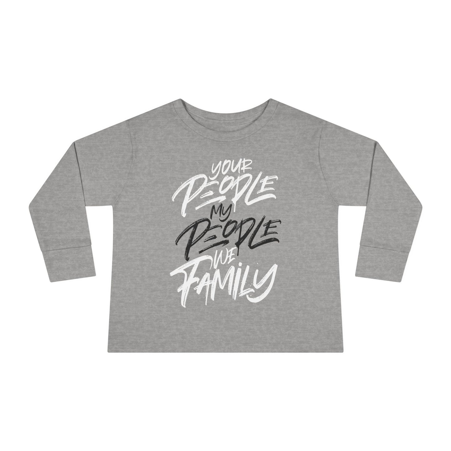 Toddler Long Sleeve Tee W/Black/white design