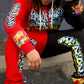 Red and Black (Zipped Down) Graffiti Jogger Set