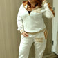 Women's Cut Half Zip Your People My People White Jogger